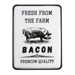 Colgante en chapa decorativa vintage FRESH FROM THE FARM BACON