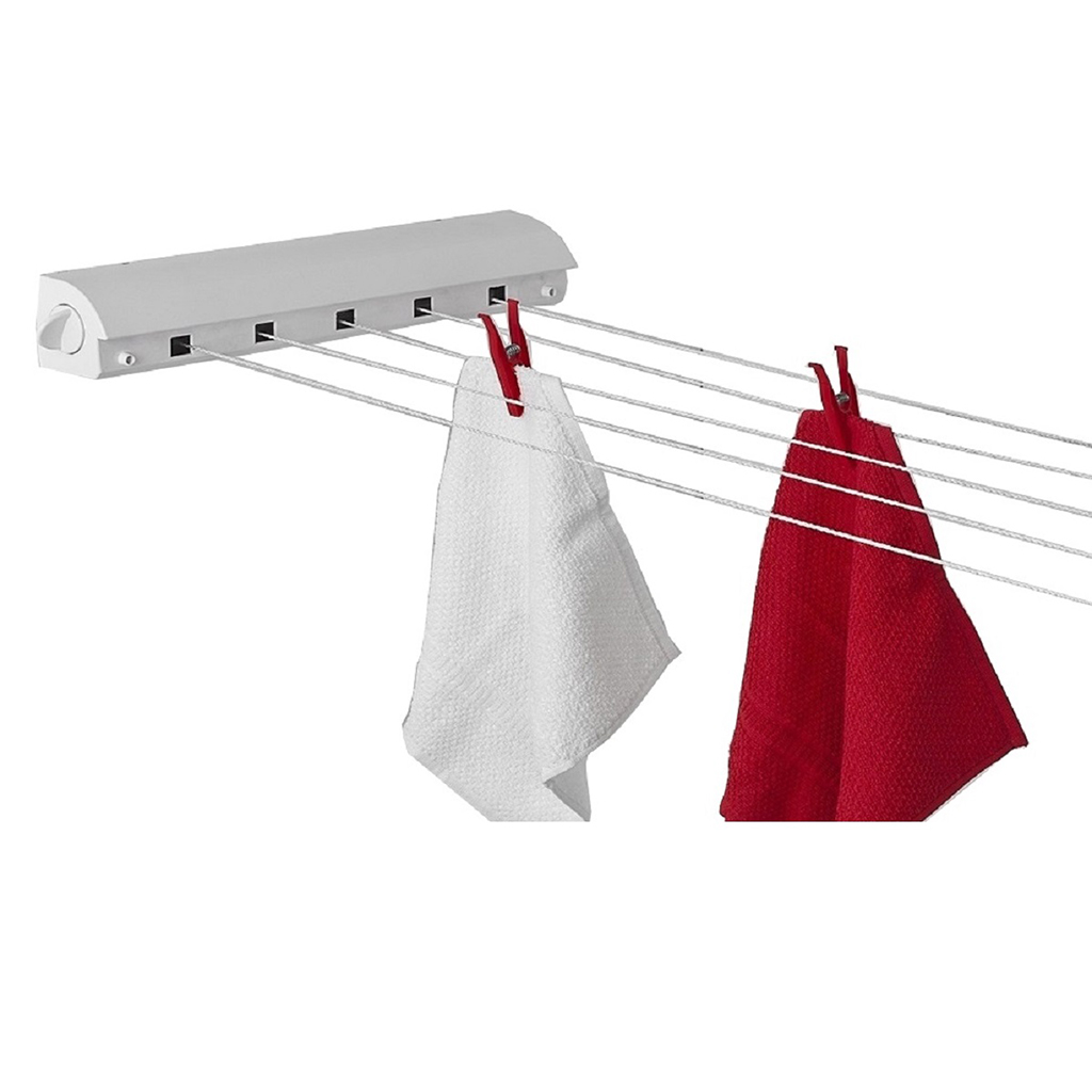 512065 Tendedero de pared extensible con cuerdas RAYEN - Imagen 1