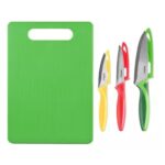 Juego x 3 cuchillos de cocina con vaina + tabla ZYLISS