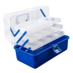 Valija / caja de pesca 3 bandejas transparentes