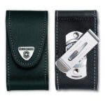 Estuche de cuero negro ancho VICTORINOX