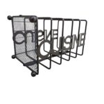 Porta cubiertos rectangular metálico negro - Imagen 3
