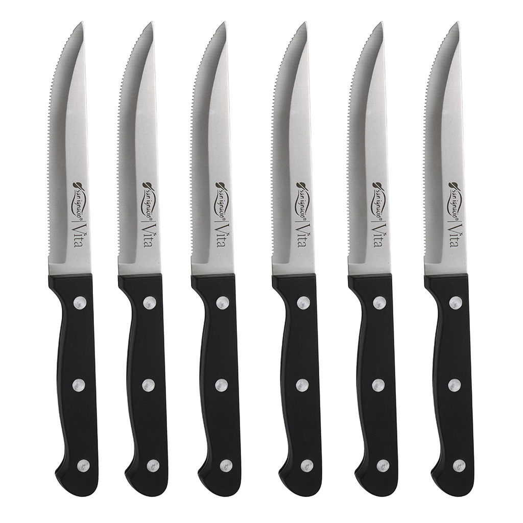 SG-4265 Juego x 6 cuchillos de asado acero inox SAN IGNACIO - Imagen 1