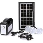 Foco linterna recargable con panel solar + 3 lámparas LED