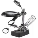 Lupa de mesa con soporte y luz LED ideal trabajos de precisión