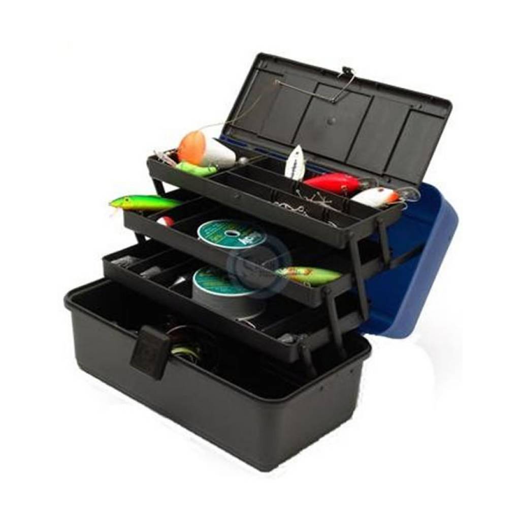 polymer 4045 azul Caja / valija organizador para pesca 3 bandejas POLYMER - Imagen 1