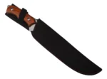Cuchillo hoja fija mango diseño madera + vaina - Imagen 2