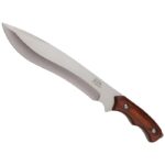 Cuchillo hoja fija mango diseño madera + vaina