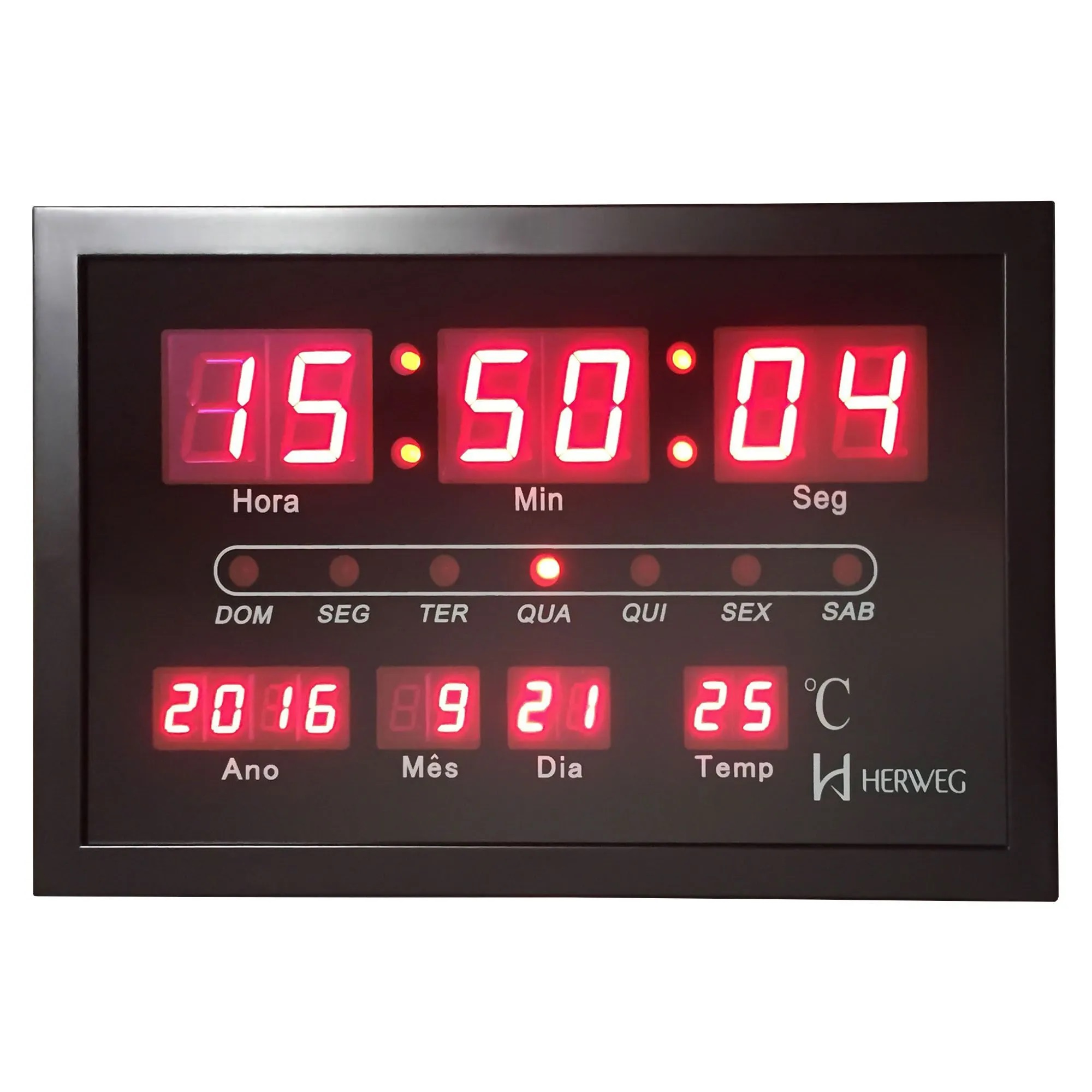 digital 1 Reloj + termómetro + calendario digital HERWEG - Imagen 1