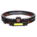 Linterna LED minero recargable doble luz USB