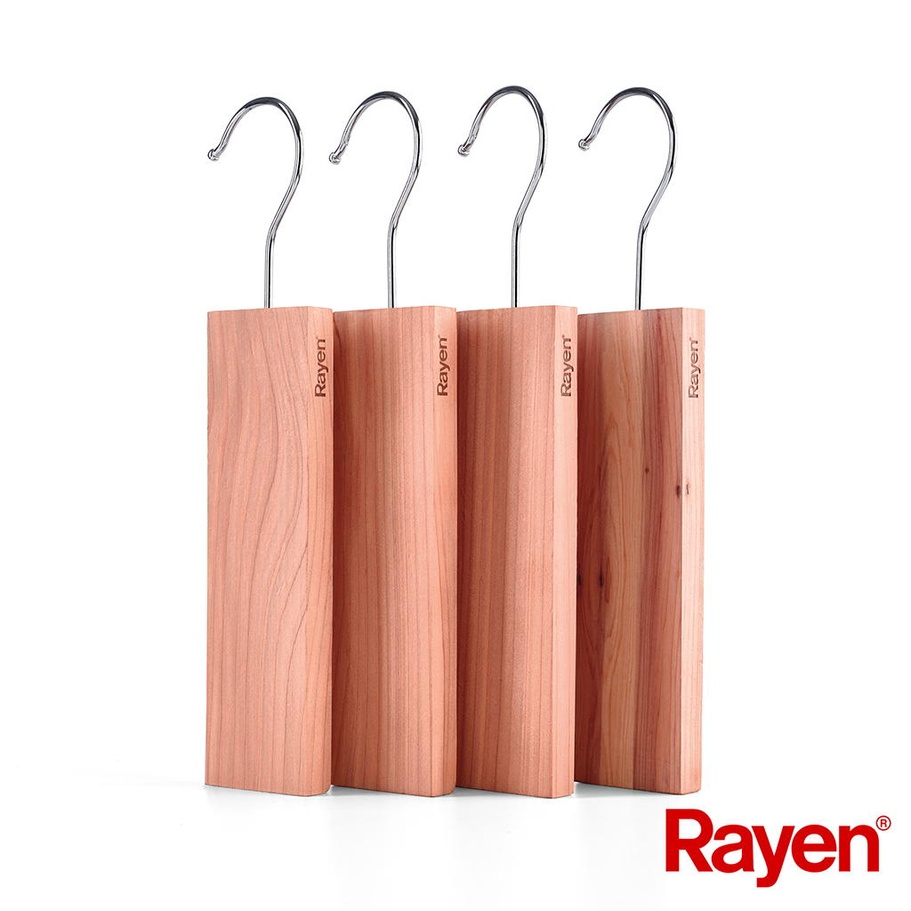 R240001 Pack x 4 perchas de cedro antipolillas RAYEN - Imagen 1