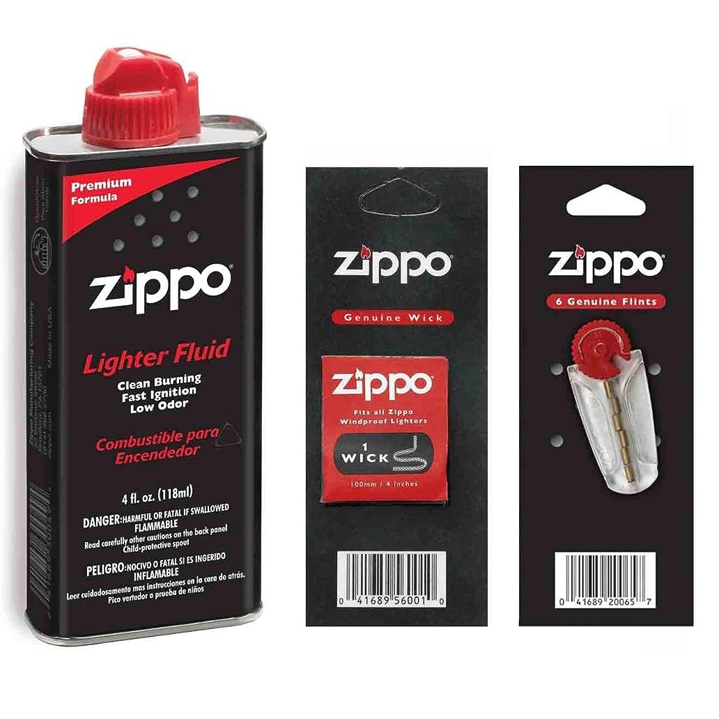 Combo ZIPPO Combo para encendedor: Piedras + mecha + fluido ZIPPO - Imagen 1