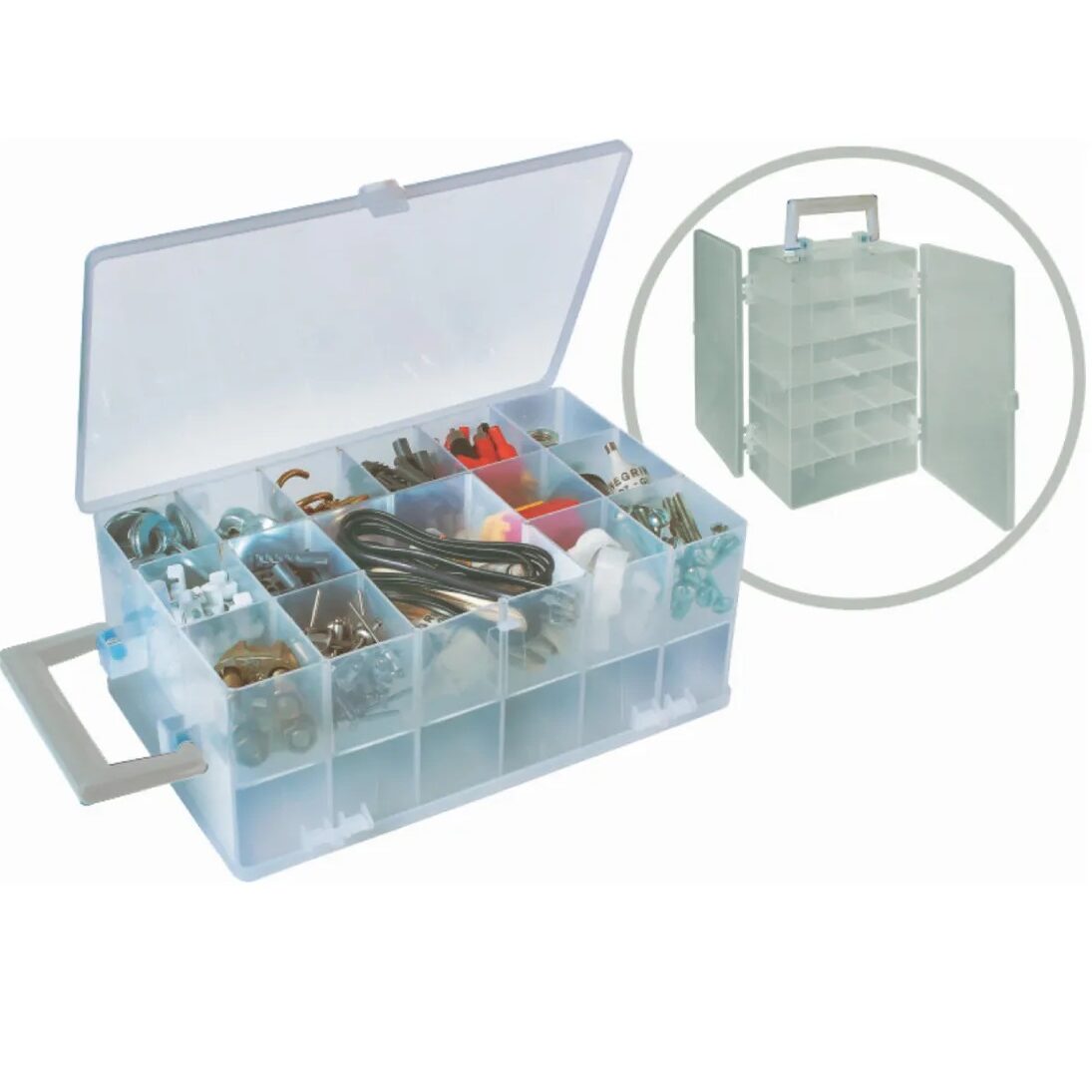 Organizador caja doble jpg Valija / organizador doble con tapa y separadores SAO BERNARDO - Imagen 1