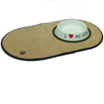 Alfombra + plato para mascotas pequeñas