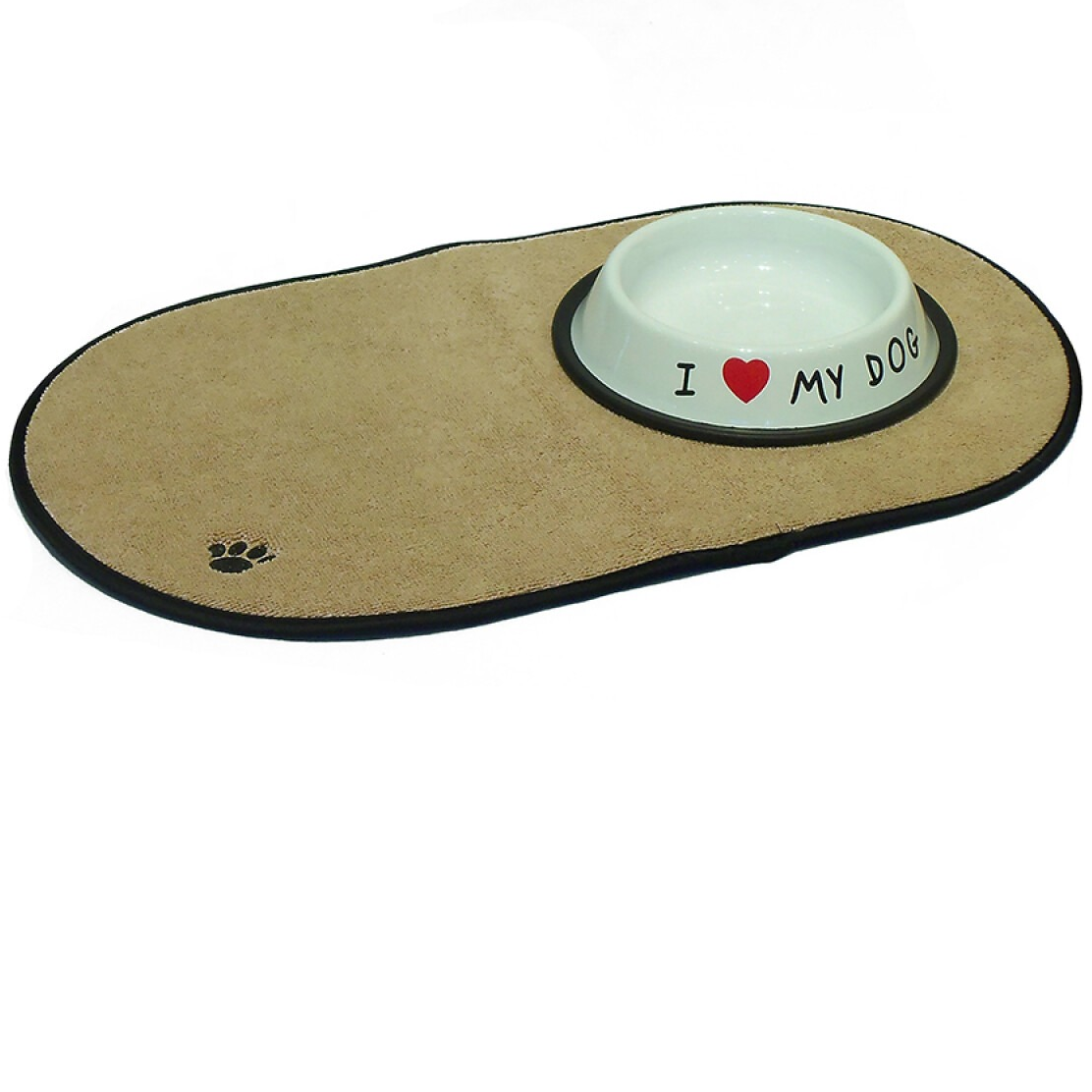 Alfombra y plato perro Alfombra + plato para mascotas pequeñas - Imagen 1
