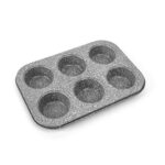 Molde placa asadera antiadherente para 6 muffins