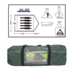 Carpa canadiense 4/5 personas con sobretecho - Imagen 2