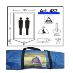 Carpa igloo 2/3 personas con sobretecho - Imagen 2