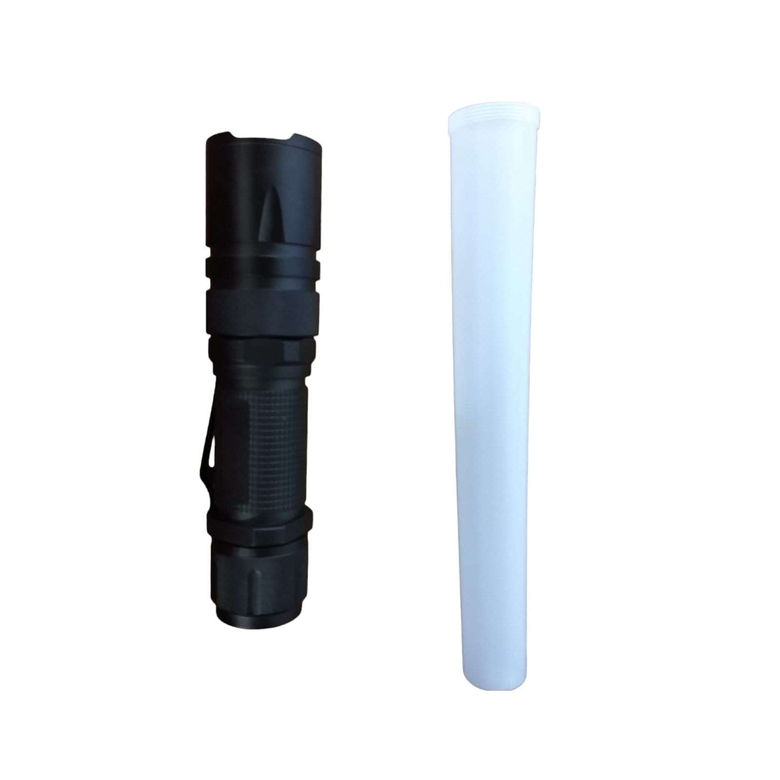 valiza 1 Linterna LED de mano recargable luz 4 colores + cono baliza - Imagen 1