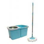 Set de lampazo con mopa giratoria + 2 baldes + repuesto