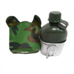 Cantimplora tipo militar con jarra y estuche - Imagen 2