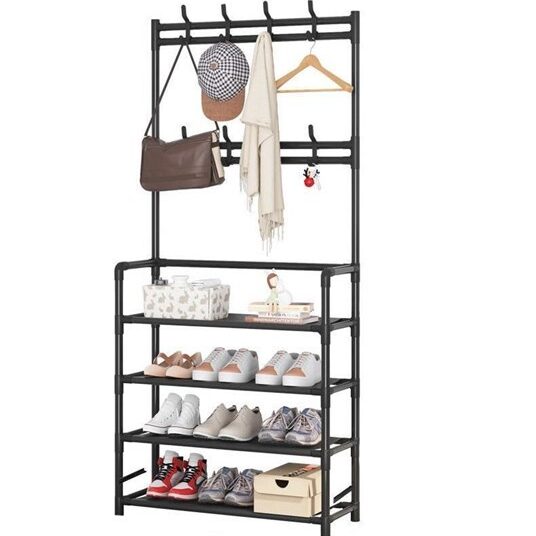 0150049_6934bf6bcd855ff78eee5dac0d91da3313d870d8c20e3e561ee3f2f6cc00c491_600 Mueble / perchero organizador zapatera 4 estantes - Imagen 1