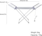Tendedero plegable / secador calentador de ropa 230 watts - Imagen 2