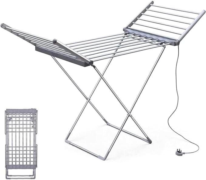 61juVFf0+UL._AC_SX679_ Tendedero plegable / secador calentador de ropa 230 watts - Imagen 1