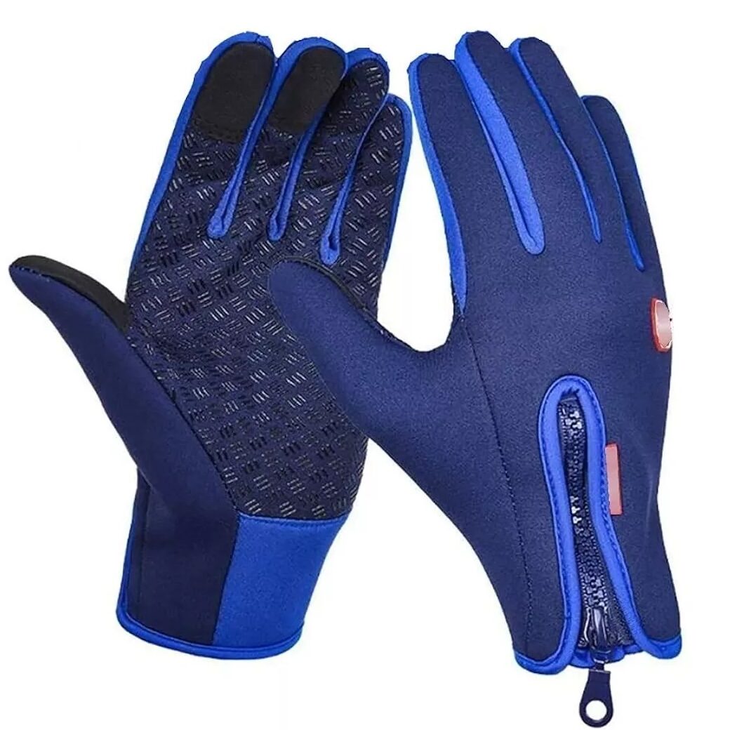 Guante Impermeable Touch en Neopreno Azul Guantes impermeables Touch en neopreno azules - moto o bici - Imagen 1