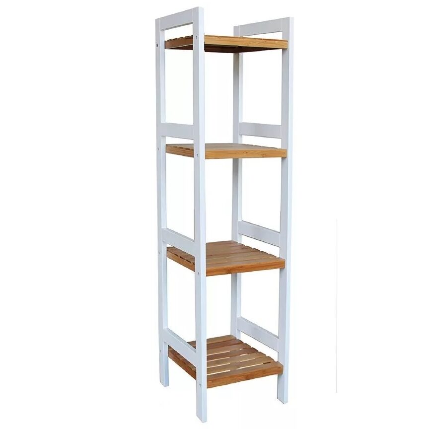 Estanteria 4 estantes Estantería de madera 4 estantes bamboo - Imagen 1