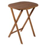 Mesa plegable oval de bamboo
