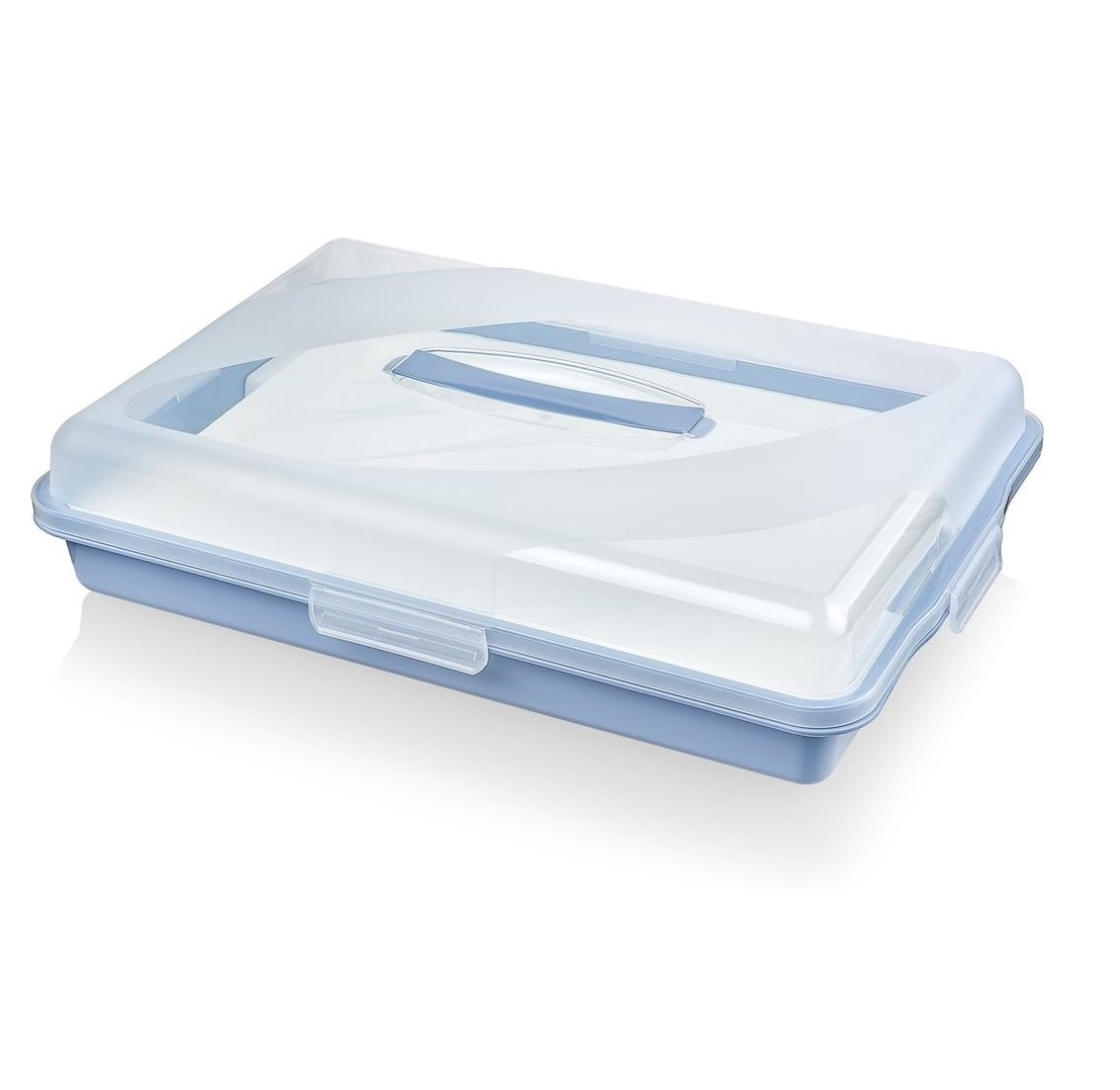 Recipiente de plástico para pasteleria v Recipiente plastico con bandeja para pastelería - Imagen 1