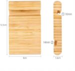 Soporte en madera bamboo para apoyar celular SELECTA - Imagen 5