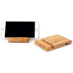 Soporte en madera bamboo para apoyar celular SELECTA - Imagen 4