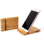Soporte en madera bamboo para apoyar celular SELECTA - Imagen 3