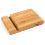 Soporte en madera bamboo para apoyar celular SELECTA - Imagen 2