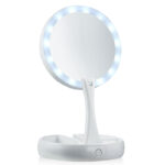 Espejo plástico plegable con luz LED y aumento - Imagen 3