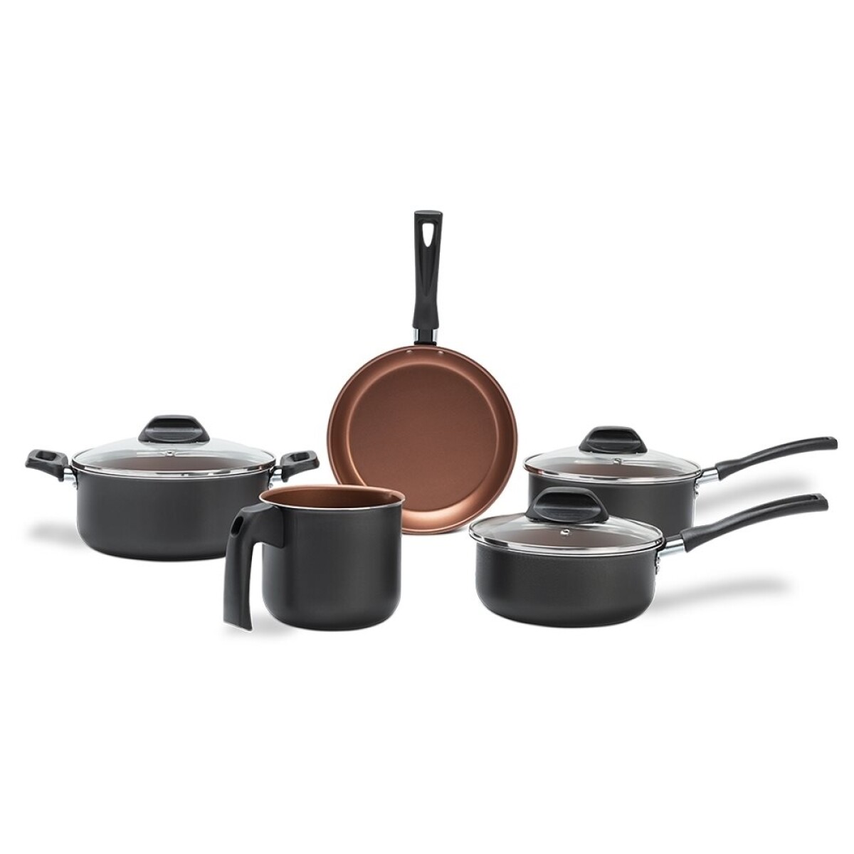bateria-de-cocina-5-piezas-aluminio-antiadherente-topazio-cobre-gris-bateria-de-cocina-5-piezas-aluminio-antiadherente-topazio-cobre-gris Juego x 5 piezas de ollas batería de cocina BRINOX - Imagen 1