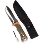 Cuchillo táctico con rompe cristales + vaina