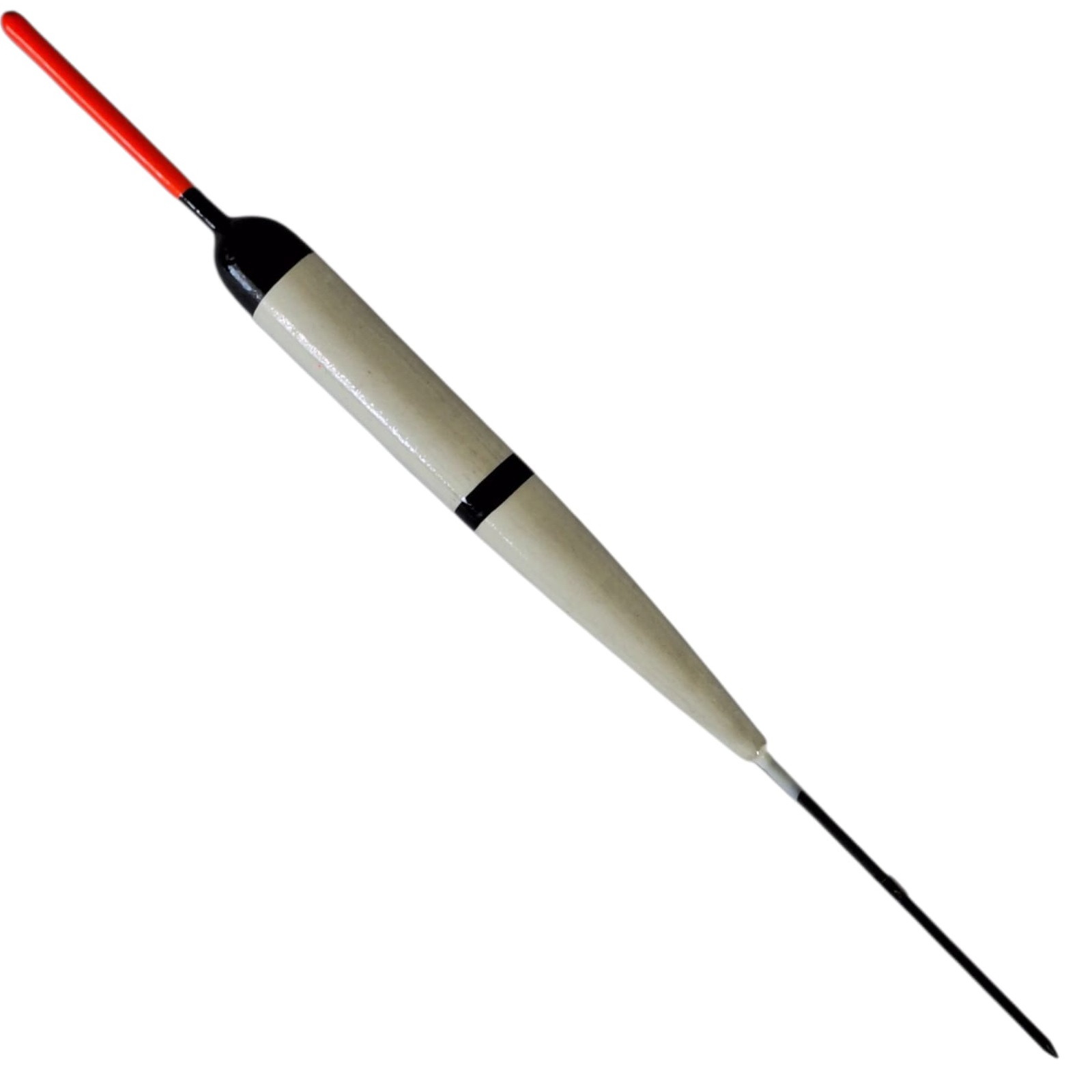 Boya en madera currica blanca Boya de pesca en madera 17.5 cm - Imagen 1