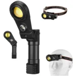 Linterna LED minero 180° con lupa recargable USB