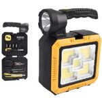 Linterna LED + farol carga solar + kit 16 herramientas