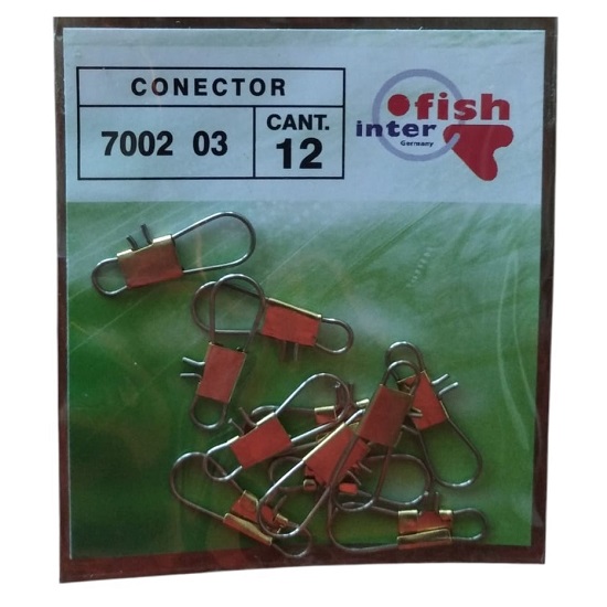 Mosqueton-en-pack543 Pack x 12 mosquetones para pesca 7002-03 - Imagen 1