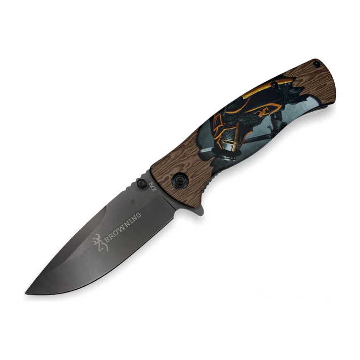 image_80e4d71a-c7d5-43ff-9c11-ac71a8a5a5ef Navaja plegable diseño 3D Templarios BROWNING - Imagen 1