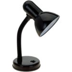 Portátil metálica flexible base redonda NEGRA