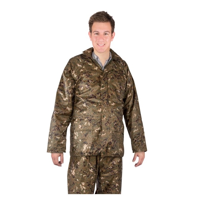Equipo de lluvia camuflado ARYE (ART. 510) Equipo de lluvia impermeable en Nylon / Pvc Camuflado - Imagen 1