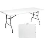 Mesa plegable tipo valija blanca 1.80 mts - Imagen 2
