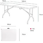 Mesa plegable tipo valija blanca 1.80 mts - Imagen 3