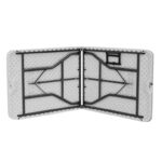 Mesa plegable tipo valija blanca 1.80 mts - Imagen 4