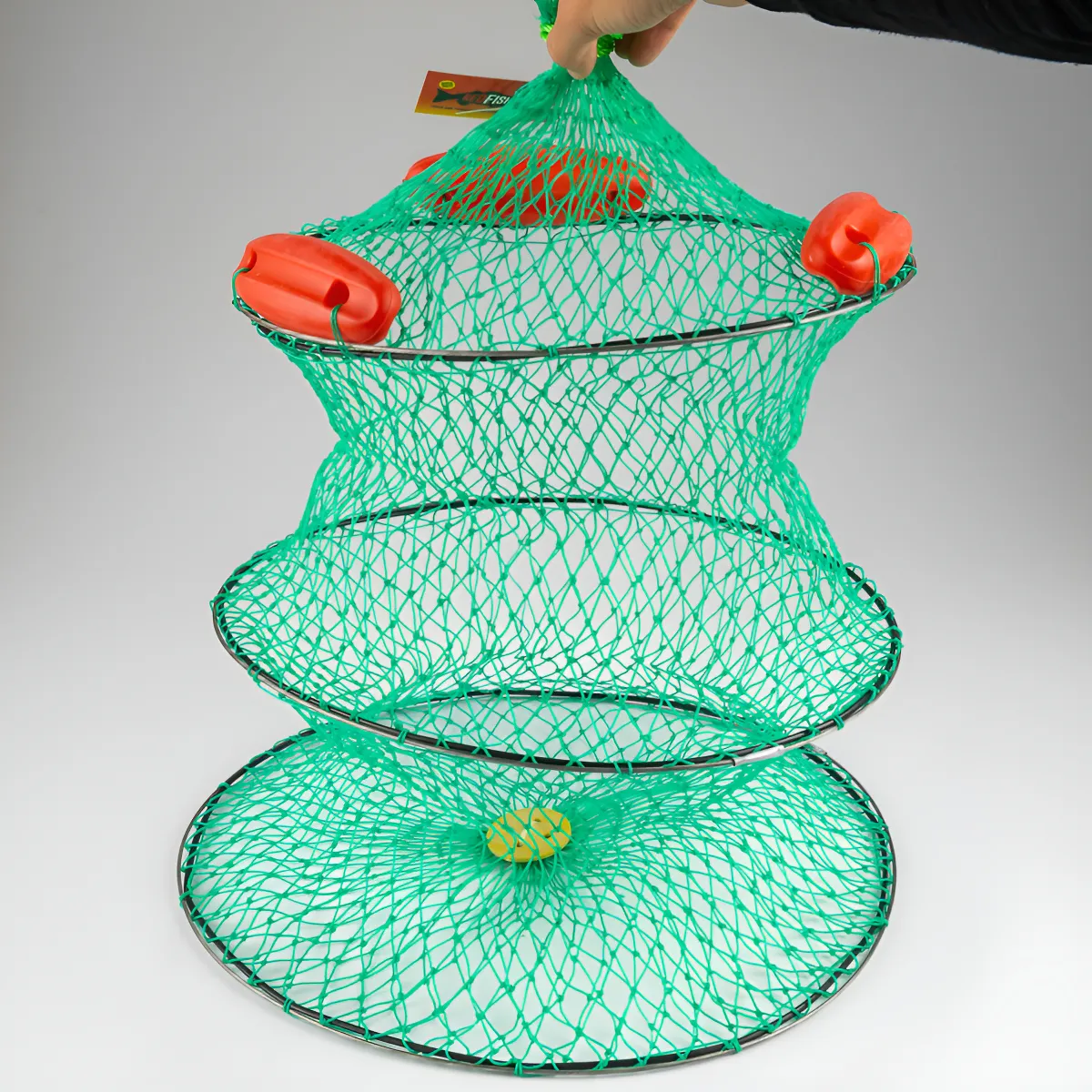 vivero peces Trampa Para Peces En Nylon C/ Flotadores - Imagen 1